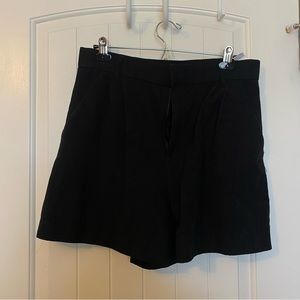 Zara black pleated shorts size XL